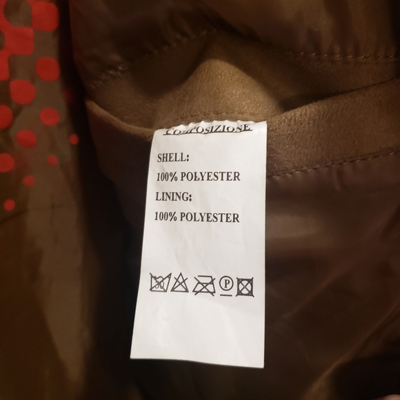 VG Collection Womens Aviator Pilot Jacket Faux Suede Shearling Collar M Italy - Picture 8 of 9